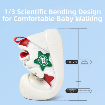 Unisex παπούτσια για νήπια – αναπνεύσιμο πάνω μέρος από δίχτυ, δέρμα από μικροϊνες, αντιολισθητική σόλα, για 12–36 μήνες