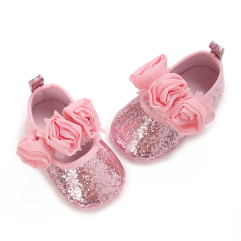 Παιδικά παπούτσια σε στυλ πριγκίπισσας, με αναπνεύσιμο PU επάνω, κλείσιμο Velcro, για 12–36 μήνες