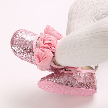 Παιδικά παπούτσια σε στυλ πριγκίπισσας, με αναπνεύσιμο PU επάνω, κλείσιμο Velcro, για 12–36 μήνες
