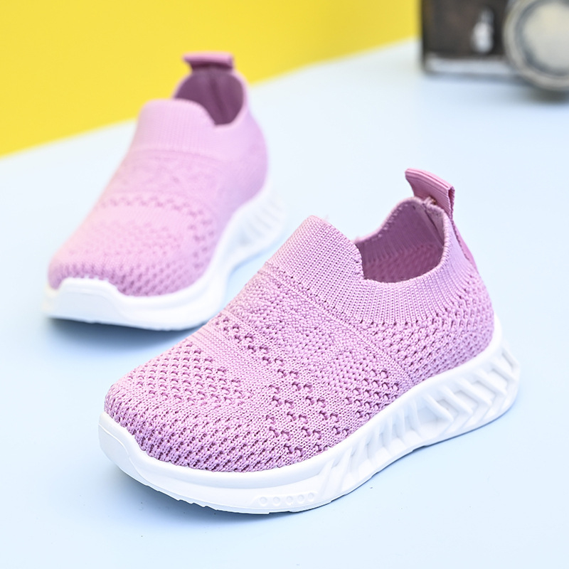 Bērnu elpojošas režģa auduma sporta apavi, bez šņorēm, gumijas zole, vecuma grupa 4–12 gadi, pavasaris–rudens