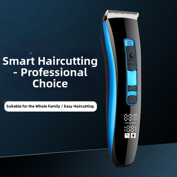 Elektrinis plaukų kirpimo skutimosi prietaisas su USB įkrovimu, LCD ekranas, įmontuota 1200-2000mAh baterija, nerūdijančio plieno peiliai, atsparus vandeniui
