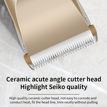 Elektrinis kirpimo įrankis gyvūnams ir žmonėms, šepetėlinis variklis, titano lydinio peilis, įmontuota 500–800 mAh baterija, įkraunama, veikimo laikas 1–3 valandos, atsparus vandeniui