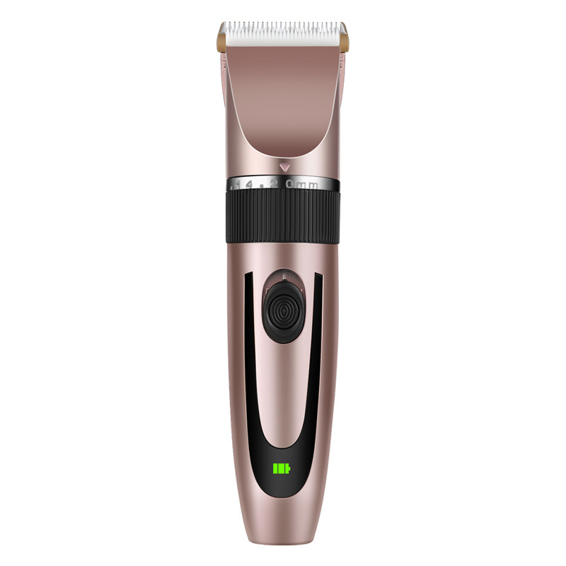 Elektrinis kirpimo įrankis gyvūnams ir žmonėms, šepetėlinis variklis, titano lydinio peilis, įmontuota 500–800 mAh baterija, įkraunama, veikimo laikas 1–3 valandos, atsparus vandeniui