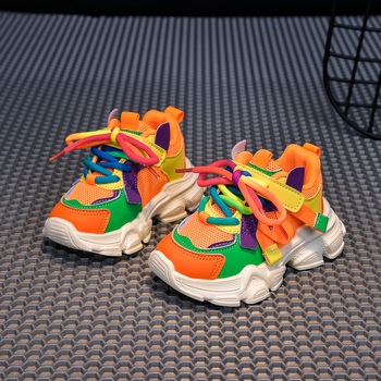 Παιδικά φθινοπωρινά αθλητικά παπούτσια για ηλικίες 1–3 ετών, επάνω μέρος από μικροϊνες, κούμπωμα Velcro, σόλα PVC, παπούτσια διάβασης ποταμών