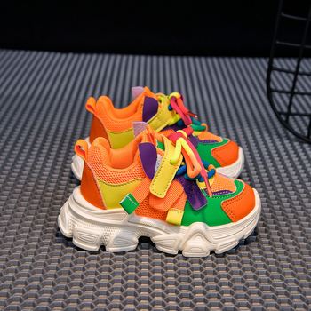 Παιδικά φθινοπωρινά αθλητικά παπούτσια για ηλικίες 1–3 ετών, επάνω μέρος από μικροϊνες, κούμπωμα Velcro, σόλα PVC, παπούτσια διάβασης ποταμών