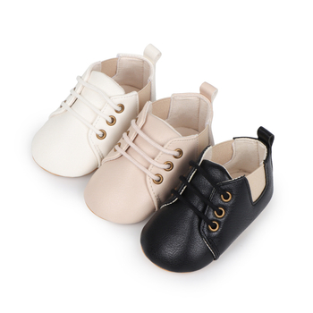 Cipele za bebe s vezicama, jednobojne boje, unutarnje, za 0-1 godinu, unisex, mekana gumena potplat protiv klizanja
