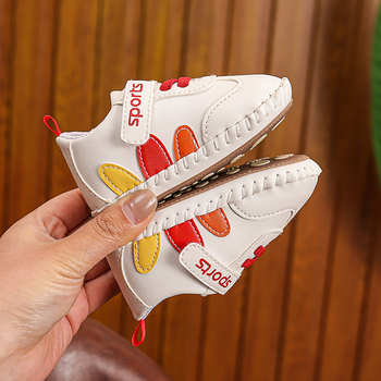 Παιδικά αθλητικά παπούτσια για βρέφη-νήπια | επάνω μέρος από συνθετικό PU, κλείσιμο Velcro, αντιολισθητική σόλα, κατάλληλα για άνοιξη και φθινόπωρο, ηλικίες 12-48 μηνών