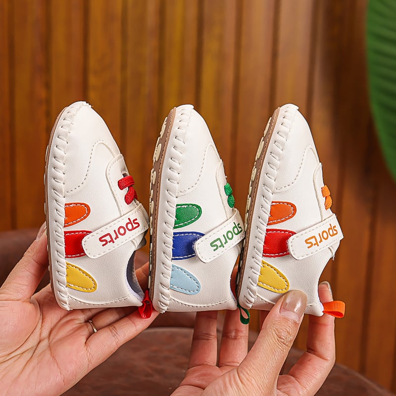 Baba-/kisgyermek futócipő | felsőrész mű PU, Velcro-zár, csúszásmentes talp, tavasz-ősz, 12–48 hónapos korosztály