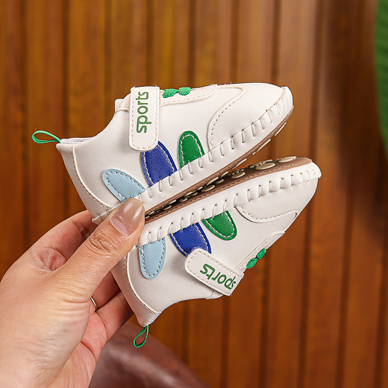 Baba-/kisgyermek futócipő | felsőrész mű PU, Velcro-zár, csúszásmentes talp, tavasz-ősz, 12–48 hónapos korosztály