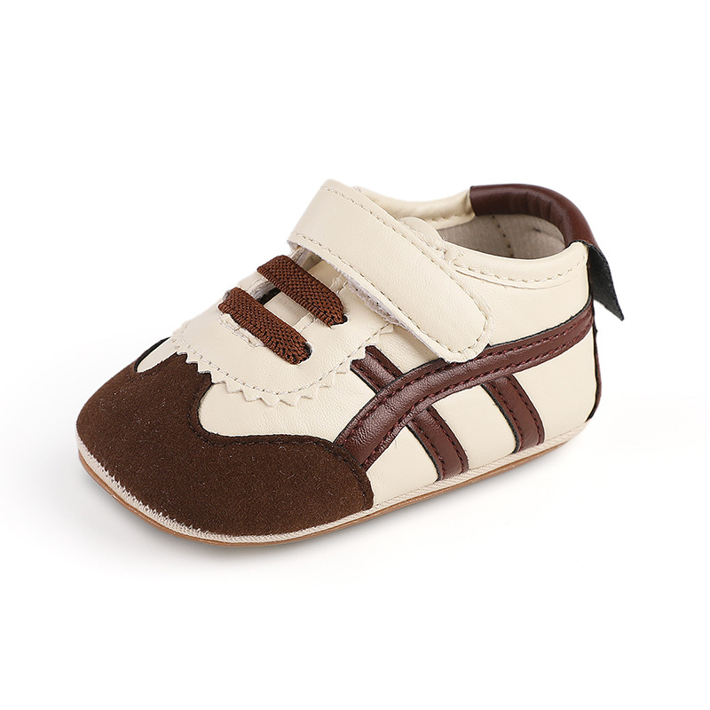 Casual obuće za bebe i malu djecu, prozračni PU, niski gornji dio, Velcro, prugasti uzorak, proljeće-jesen, 12-36 mjeseci