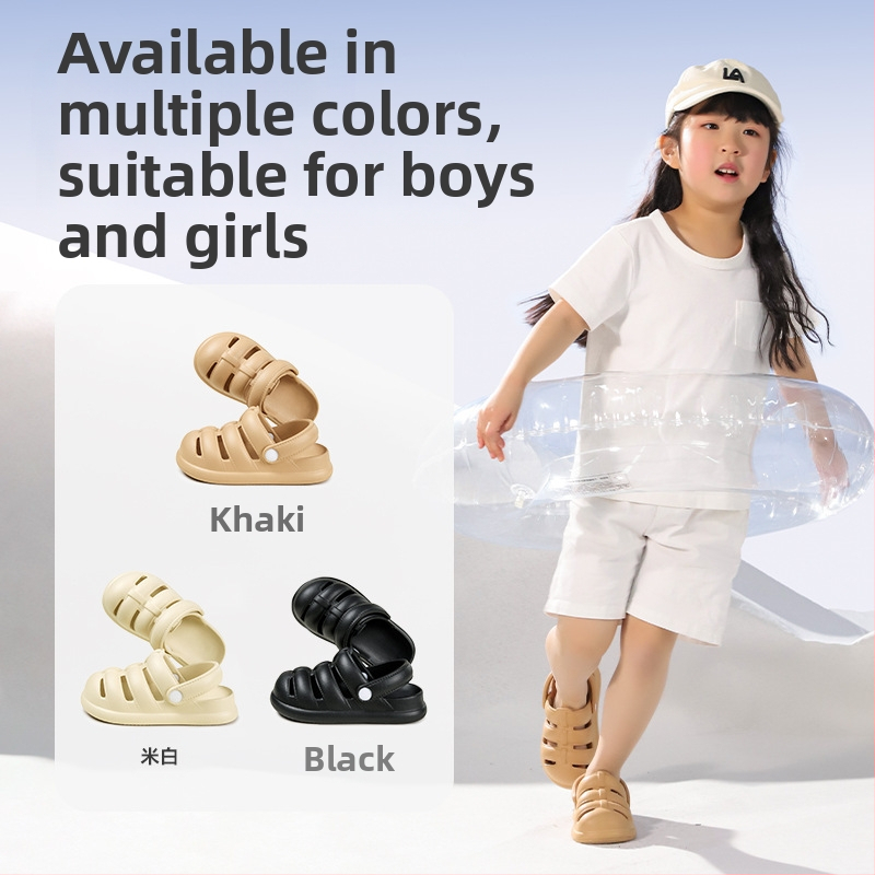 Bērnu baseina čības ar caurumiem, EVA augšdaļa un zole, universālas, vecums 4–16 gadi, vasara 2025