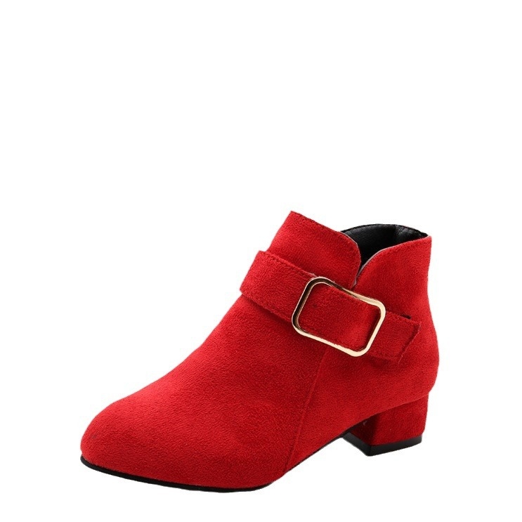 Lányoknak szóló Martin csizma – velúr felsőrész, oldalsó cipzár, alacsony szár, gumírozott talp, brit stílusú hercegnő