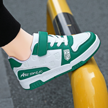 Bērnu ikdienas apavi ar Velcro aizdari, augšdaļa no sintētiskās ādas, gumijas zole, zems potītes augstums, plaid raksts.