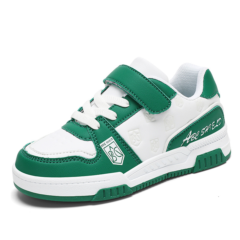 Bērnu ikdienas apavi ar Velcro aizdari, augšdaļa no sintētiskās ādas, gumijas zole, zems potītes augstums, plaid raksts.