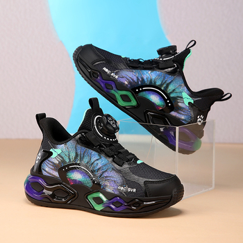 Παπούτσια Τρεξίματος για Αγόρια, Άνω Μέρος από Δίκτυο, Σόλα EVA, Κλείσιμο με Περιστρεπόμενο Κουμπί, Διαπνέοντα