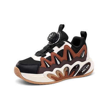 Παιδικά παπούτσια με κουμπί, άνωθεν από διχτυωτό υλικό + συνθετικό δέρμα; διαπνοή, ελαφριά, αντιολίσθητα, σόλα EVA; unisex για 4–16 ετών, όλο τον χρόνο