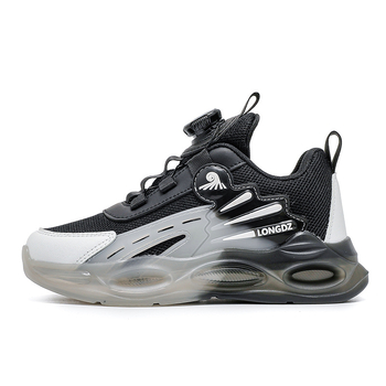 Παιδικά αθλητικά παπούτσια με πλέγμα, ανάλαφρη EVA σόλα, αντιολισθητική εξωτερική σόλα, κλείσιμο με περιστρεφόμενη αγκράφα, unisex, κατάλληλα για ηλικίες 4–16 ετών, για άνοιξη και φθινόπωρο