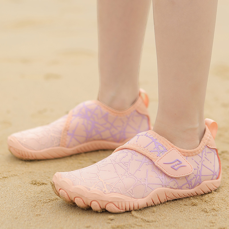 Vaikų lauko vandens bateliai — greitai džiūstanti kvėpuojanti viršutinė dalis, Velcro užsegimas, žemas profilis, unisex, neslidus gumos padas