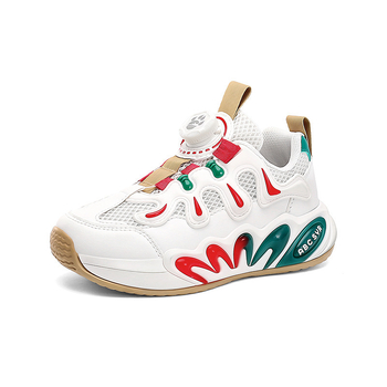 Παιδικά πάνινα αθλητικά με δίχτυ, ελαφρά και διαπνέοντα, με περιστρεφόμενη αγκράφα και αντιολισθητική σόλα (ηλικίες 4–16)