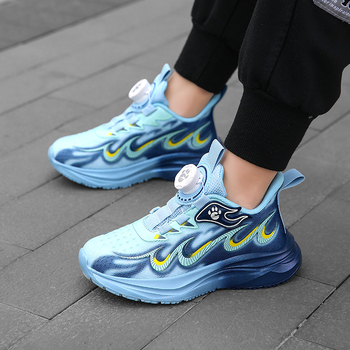 Παιδικά Παπούτσια Τρεξίματος με Κουμπωτό Κλείσιμο από Πλέγμα — Αναπνεύσιμα, Ελαφριά, Σόλα EVA