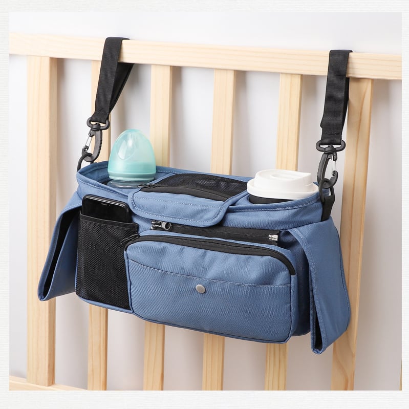 Insular/Inxiuli висяща чанта за количка за бебета – водоустойчива, многофункционална чанта‑органайзер за бутилки, чаши и пелени