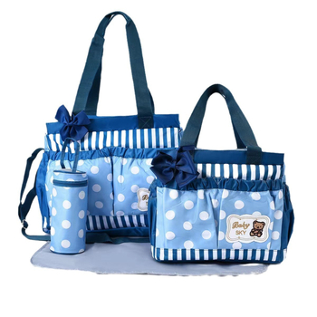 Σετ τσαντών μαμά-μπέμπι, τεσσάρων τεμαχίων, μεγάλης χωρητικότητας, καμπύλος ιμάντας ώμου, εξωτερικό πολυεστέρας, επένδυση νάιλον, για οικιακή αποθήκευση (Φθινόπωρο 2022)