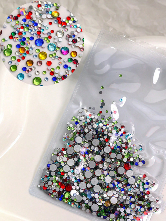 Ukras za nokte: mašna od smole sa šljokicama – naljepnica za nokte, Princes serija, sladak stil, DIY manikura