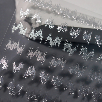 Αυτοκόλλητα νυχιών με κολλητική βάση, φθοριστικά και ανακλαστικά, καρό σχέδιο, μοντέλο M-504, προέλευση Σαντόνγκ