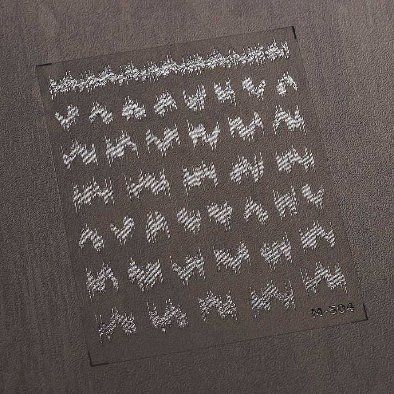 Αυτοκόλλητα νυχιών με κολλητική βάση, φθοριστικά και ανακλαστικά, καρό σχέδιο, μοντέλο M-504, προέλευση Σαντόνγκ