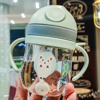 Παιδικό κύπελλο εκμάθησης πόσης – Σίπι κυπέλλο για γάλα και νερό, με χερούλι και λουρί πλάτης, Καρτούν στυλ, Υλικό PC