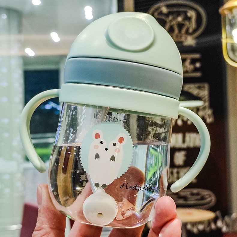 Παιδικό κύπελλο εκμάθησης πόσης – Σίπι κυπέλλο για γάλα και νερό, με χερούλι και λουρί πλάτης, Καρτούν στυλ, Υλικό PC