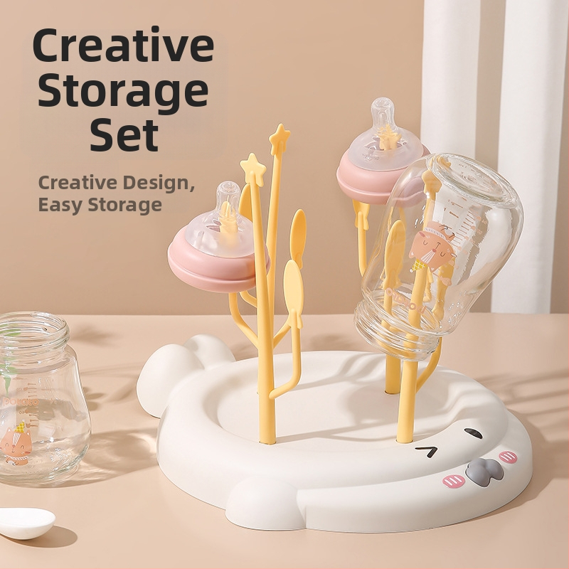 Стойка за сушене на бебешки бутилки, пластмаса, модерен стил, пусната през пролетта на 2022 г., тегло 130 g