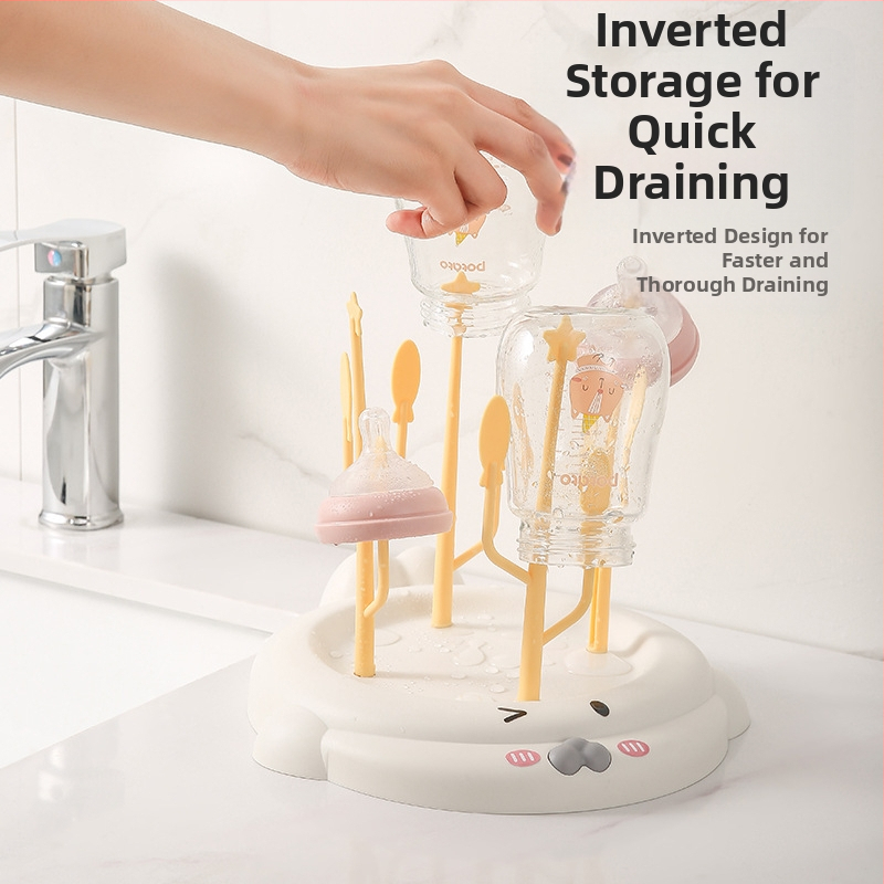 Стойка за сушене на бебешки бутилки, пластмаса, модерен стил, пусната през пролетта на 2022 г., тегло 130 g