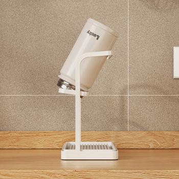 Puodelių laikiklis — dviejų sluoksnių, apversto drenažo dizainas, iš anglies plieno, stalinis arba pakabinamas montavimas, be gręžimo