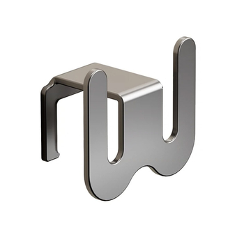 Ράφι τοίχου για παντόφλες, από αλουμίνιο, 1 επίπεδο, εγκατάσταση με αναρρόφηση χωρίς τρύπες, πλένεται και αποσπώμενο