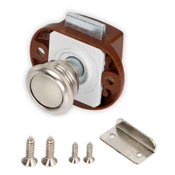 JA103 Ключалка за RV врати и шкафове с бутон дръжка – цинкова сплав, повърхност никел-хром, тегло 40 g, живот над 30k цикъла