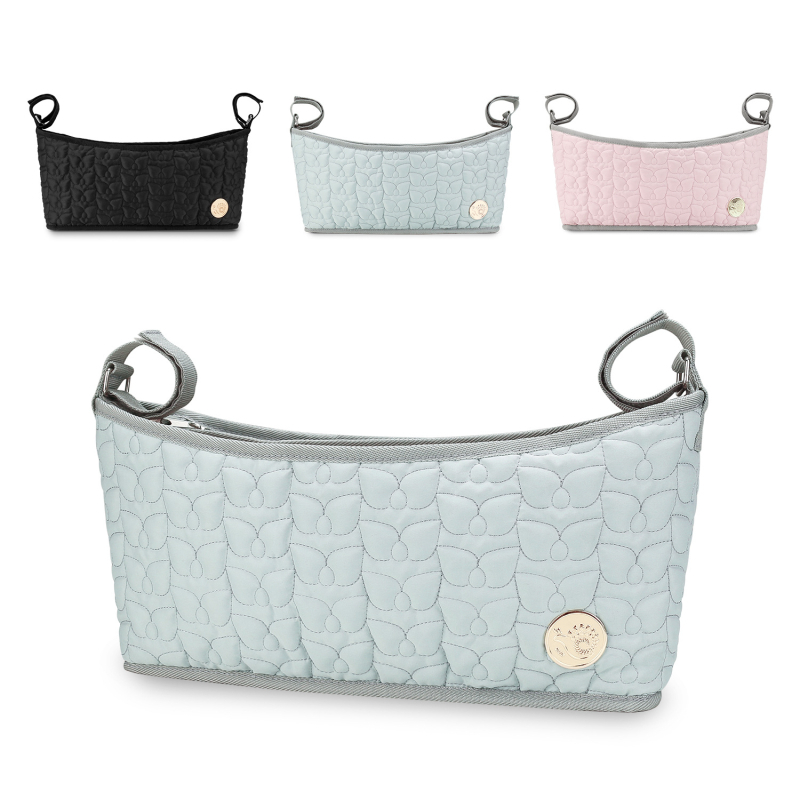 Чанта за бебешка количка – стил ръчна чанта, полиестер, водоустойчива, мокро/сухо разделение, размери 40×8,5×20 см