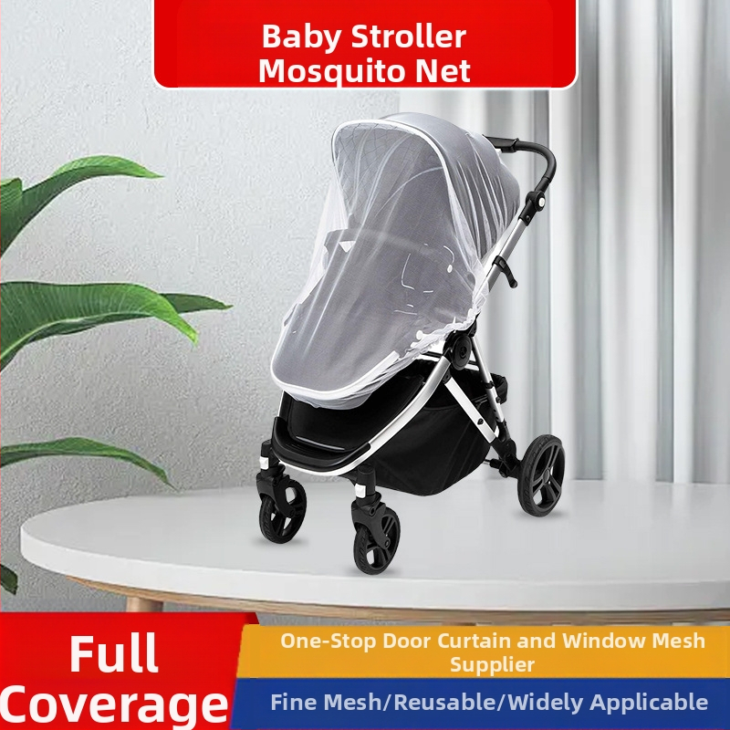 Ratiņu moskītu tīkls ar pilnu pārklājumu un ventilācijas režģi, pretkukai un kukaiņu aizsardzība, priekš zīdaiņiem un bērniem