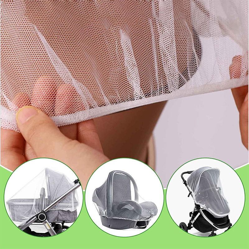 Ratiņu moskītu tīkls ar pilnu pārklājumu un ventilācijas režģi, pretkukai un kukaiņu aizsardzība, priekš zīdaiņiem un bērniem