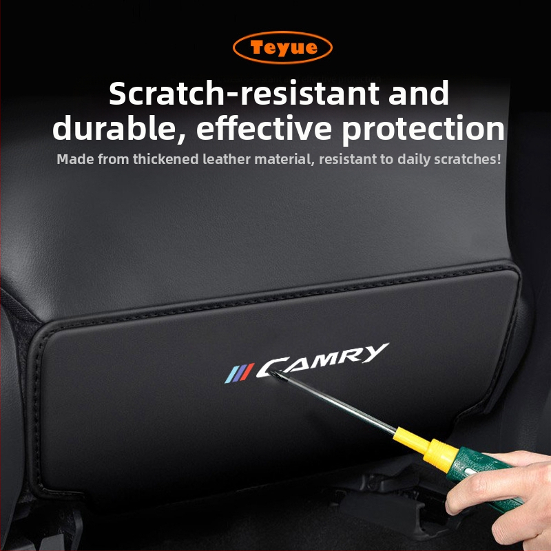 Toyota Camry — защитна подложка за задната облегалка на седалката, кожено покритие с пяна, печатано лого, четирисезонна обща версия, марка Tetyue