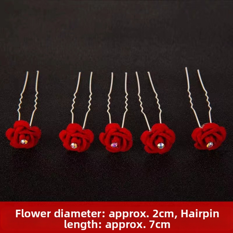 Аксесоар за глава с кристали и цветя — традиционно вдъхновен стил, подходящ за сватба, персонализация налична