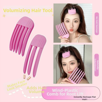 Πλαστικός χτενιστήρας μαλλιών με αφράτο κλιπ ρίζας, Unisex, κορεατικό στυλ, τεχνική σφράγισης