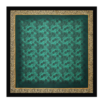 Дамски квадратен шал с винтидж принт, полиестер, твил и печат (Полиестер • Twill • Квадратен шал • Лятно издание 2024)