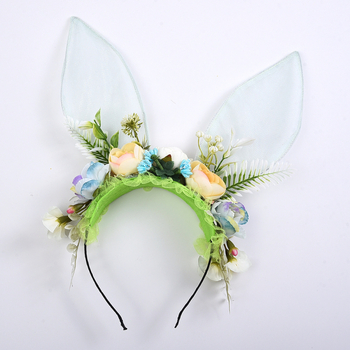 Nėrinių plaukų juosta su kiškių ausimis, pasakų stiliaus, galvos aksesuaras moterims, Yiwu Loulin jewelry