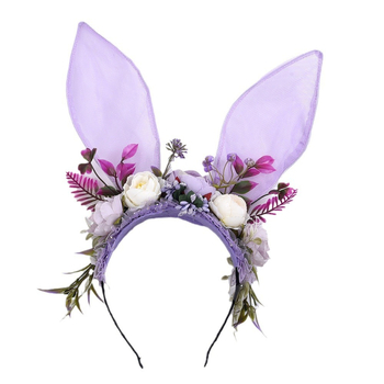 Nėrinių plaukų juosta su kiškių ausimis, pasakų stiliaus, galvos aksesuaras moterims, Yiwu Loulin jewelry