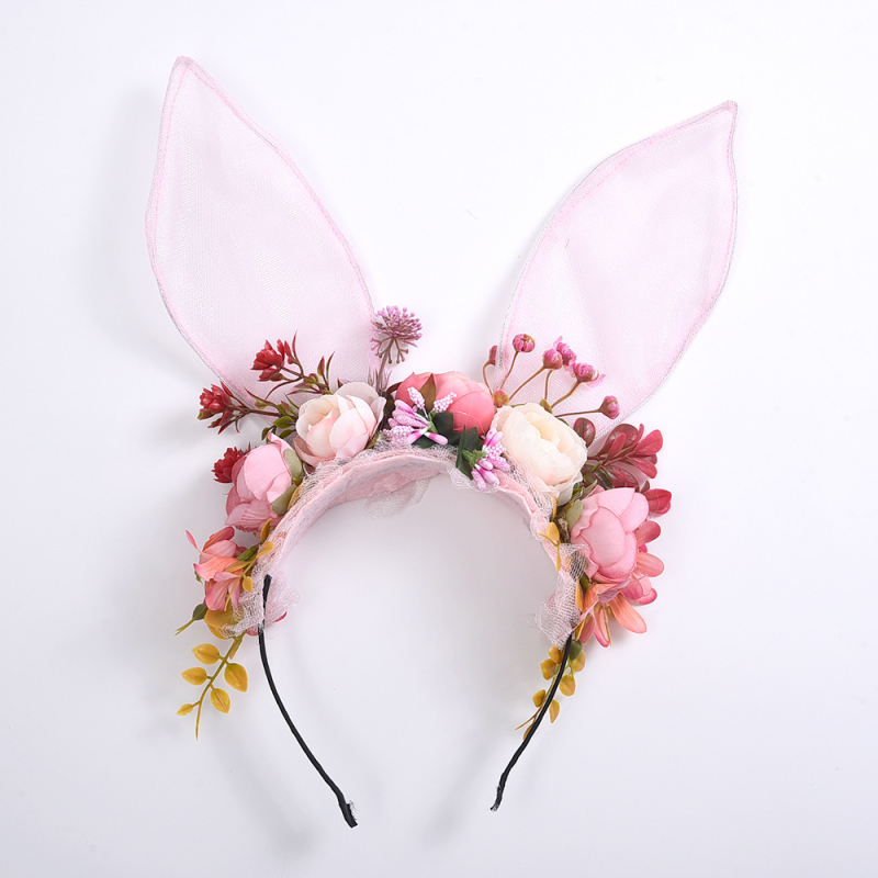 Nėrinių plaukų juosta su kiškių ausimis, pasakų stiliaus, galvos aksesuaras moterims, Yiwu Loulin jewelry