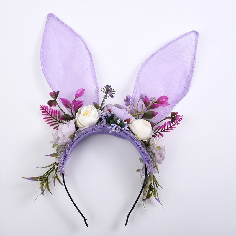 Nėrinių plaukų juosta su kiškių ausimis, pasakų stiliaus, galvos aksesuaras moterims, Yiwu Loulin jewelry