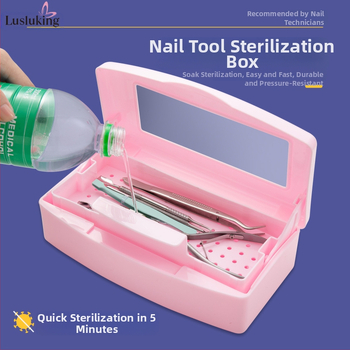 Κουτί απολύμανσης εργαλείων νυχιών για απολύμανση και καθαρισμό, πλαστικό, 307 g, αδειοδοτημένη ιδιωτική ετικέτα, μάρκα lusluking