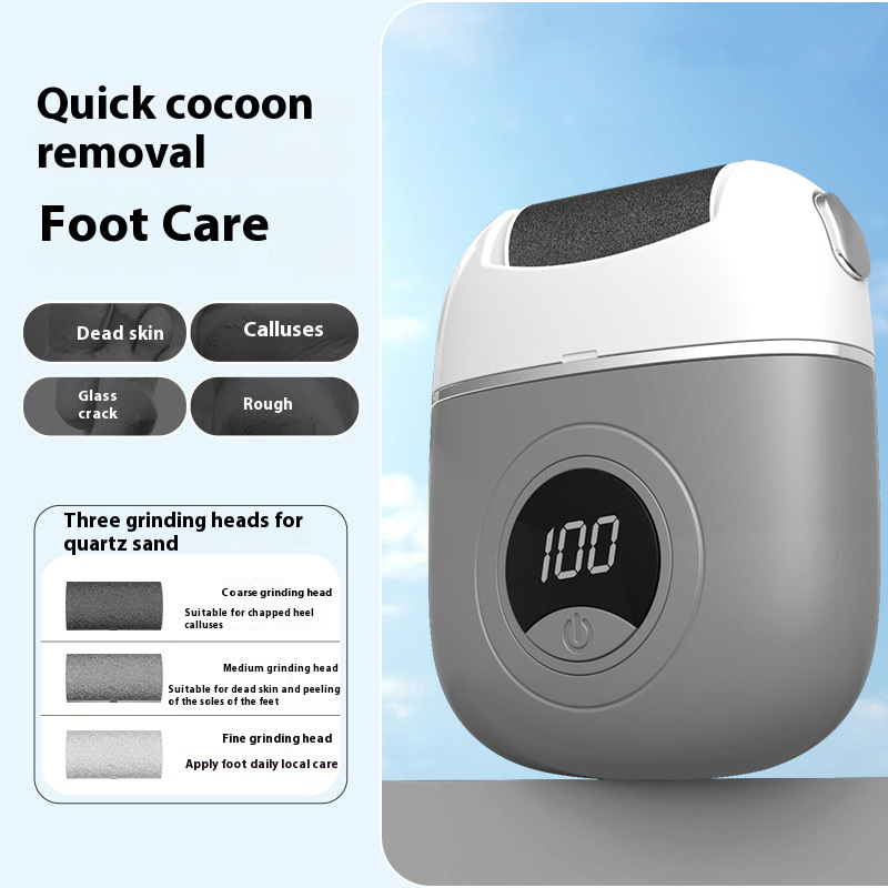 Elektrinis pėdų šlifuoklis pašalinti negyvą odą ir nuospaudas, su pedikiūro akmeniu ir skaitmeniniu ekranu — Very heart prekinis ženklas, licencijuotas privatūs ženklas, išleidimas 2024