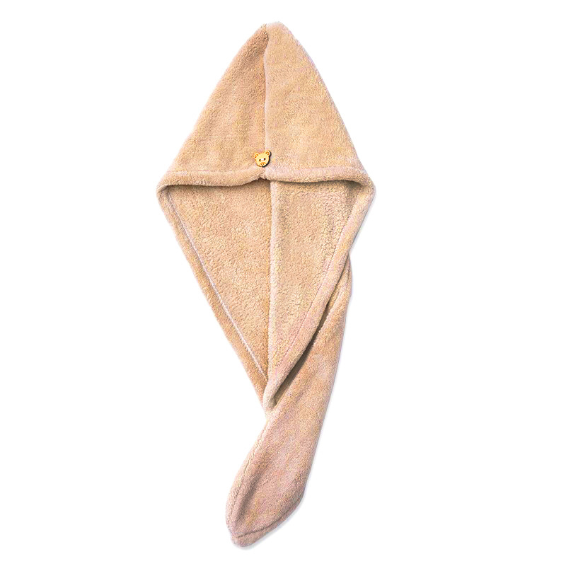 Korejas stilā matu žāvēšanas cepure - korāla fleece, uzsūcoša, ātra žāvēšana, 80-99 g, Nahe